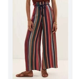 Anthropologie Farm Rio Striped Wide-Leg Pants Size XS